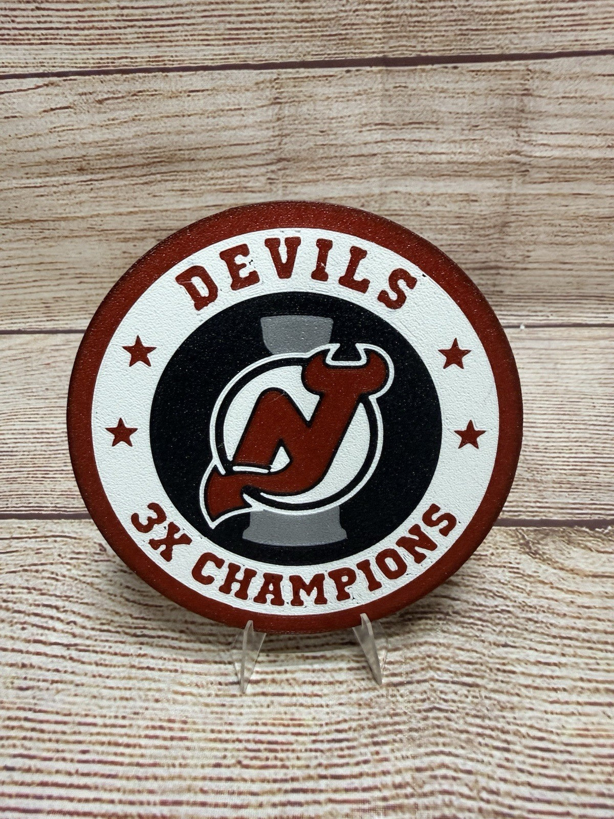 New Jersey Devils Custom Drink Coasters Set Of 4, Also Sets Of 6 & 8