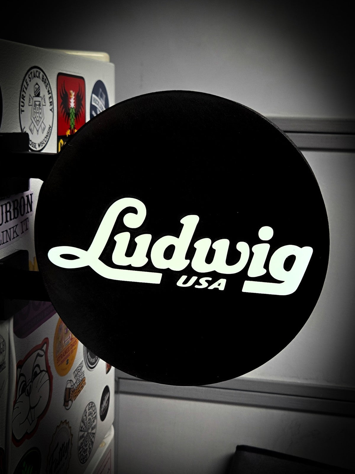 LUDWIG USA 12 Inch Light Box LED Sign 3D Printed Wall Decor Man Cave Garage