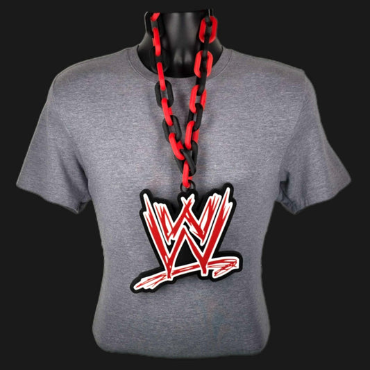 WWE Fan Chain RAW SmackDown Big Logo Oversized Necklace Wrestling Merch Style 1