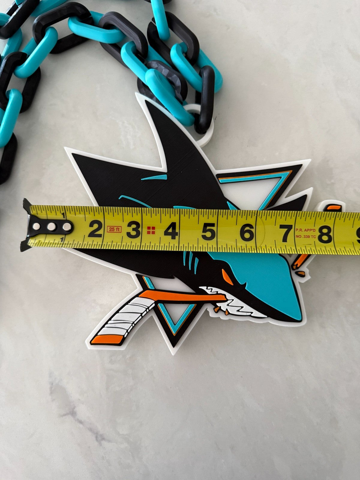San Jose Sharks Oversized Fan Logo Necklace Hype Chain