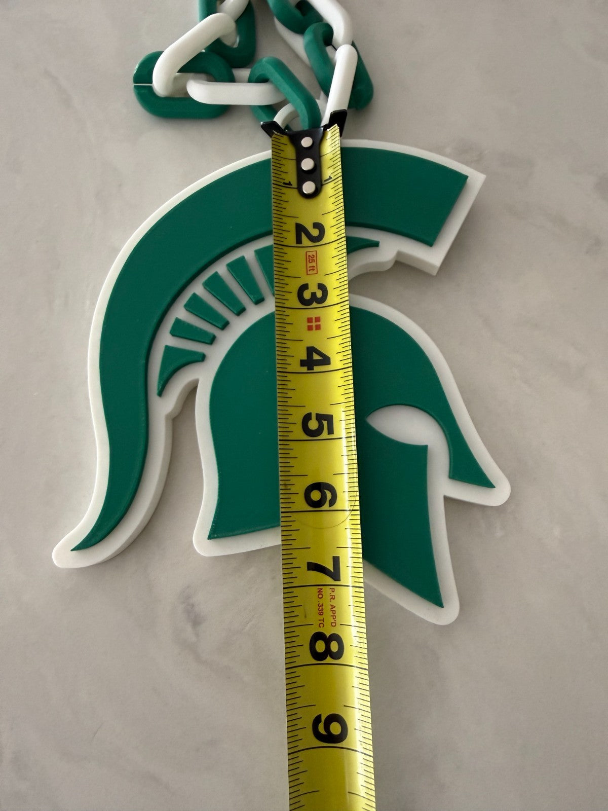 Michigan State Spartans Logo Oversized Necklace, Pendant Chain Handmade
