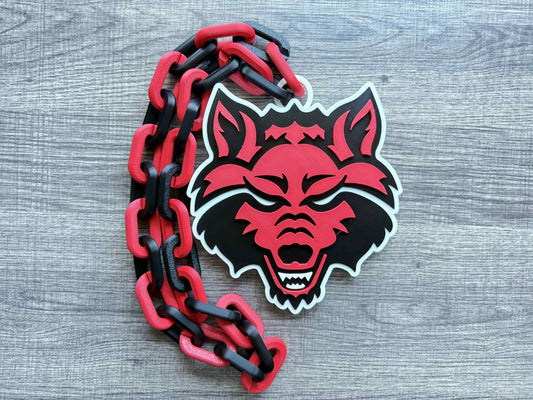 Arkansas State Red Wolves Oversized Necklace, Hype Chain