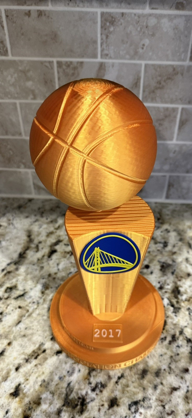 15-17-18-22 Golden State Warriors NBA CHAMPION TROPHY gold Larry O'Brien 10 inch