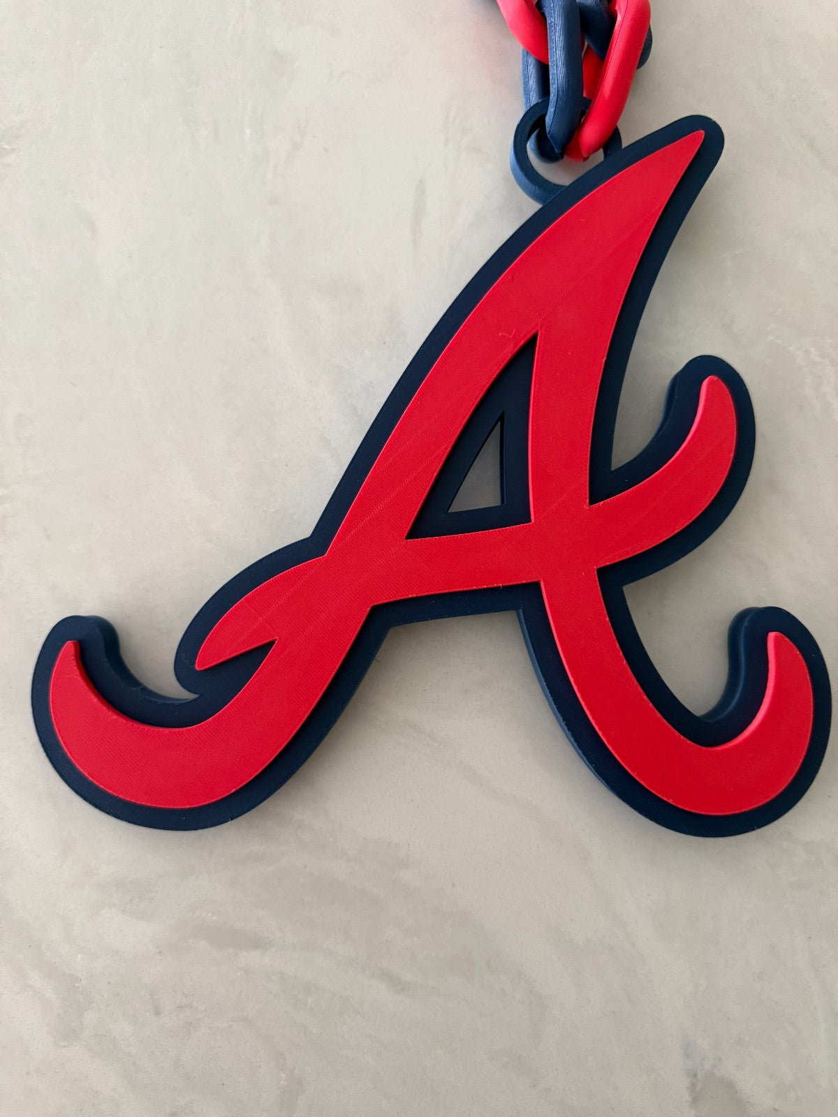 Atlanta Braves Oversized Necklace, Pendant Handmade 3D Printed