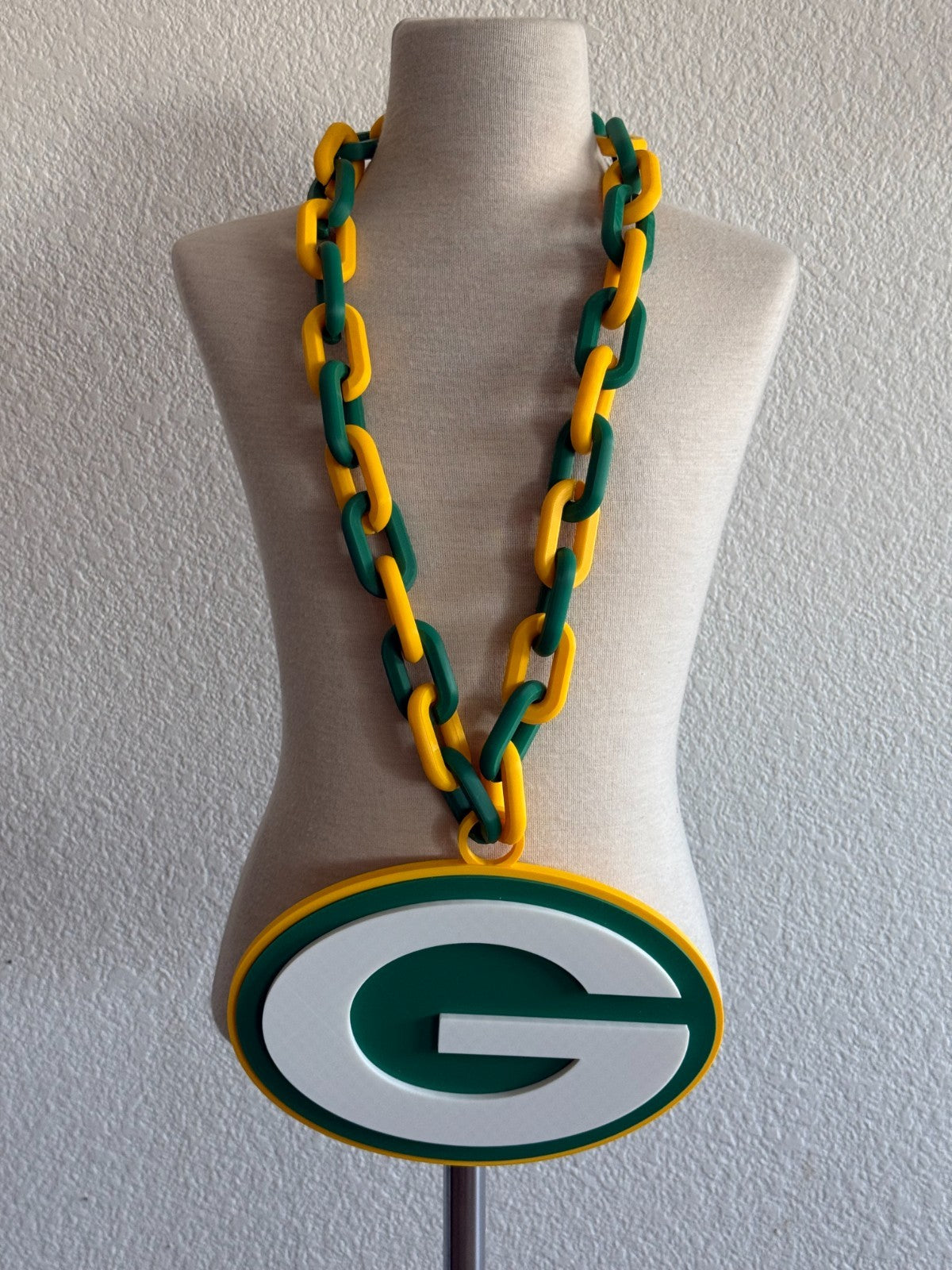 Green Bay Packers Logo Oversized Turnover Chain HandMade 3D Printed