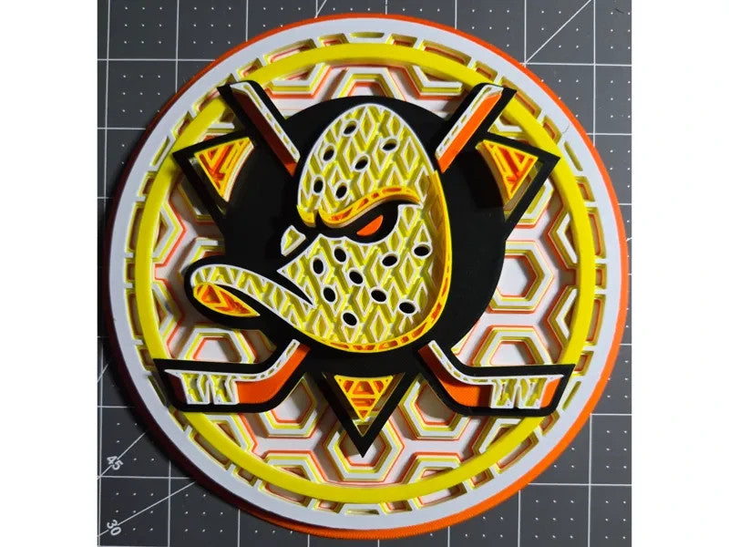 Anaheim Ducks Wall Art Or Display 3D printed Dimensional Mosaic