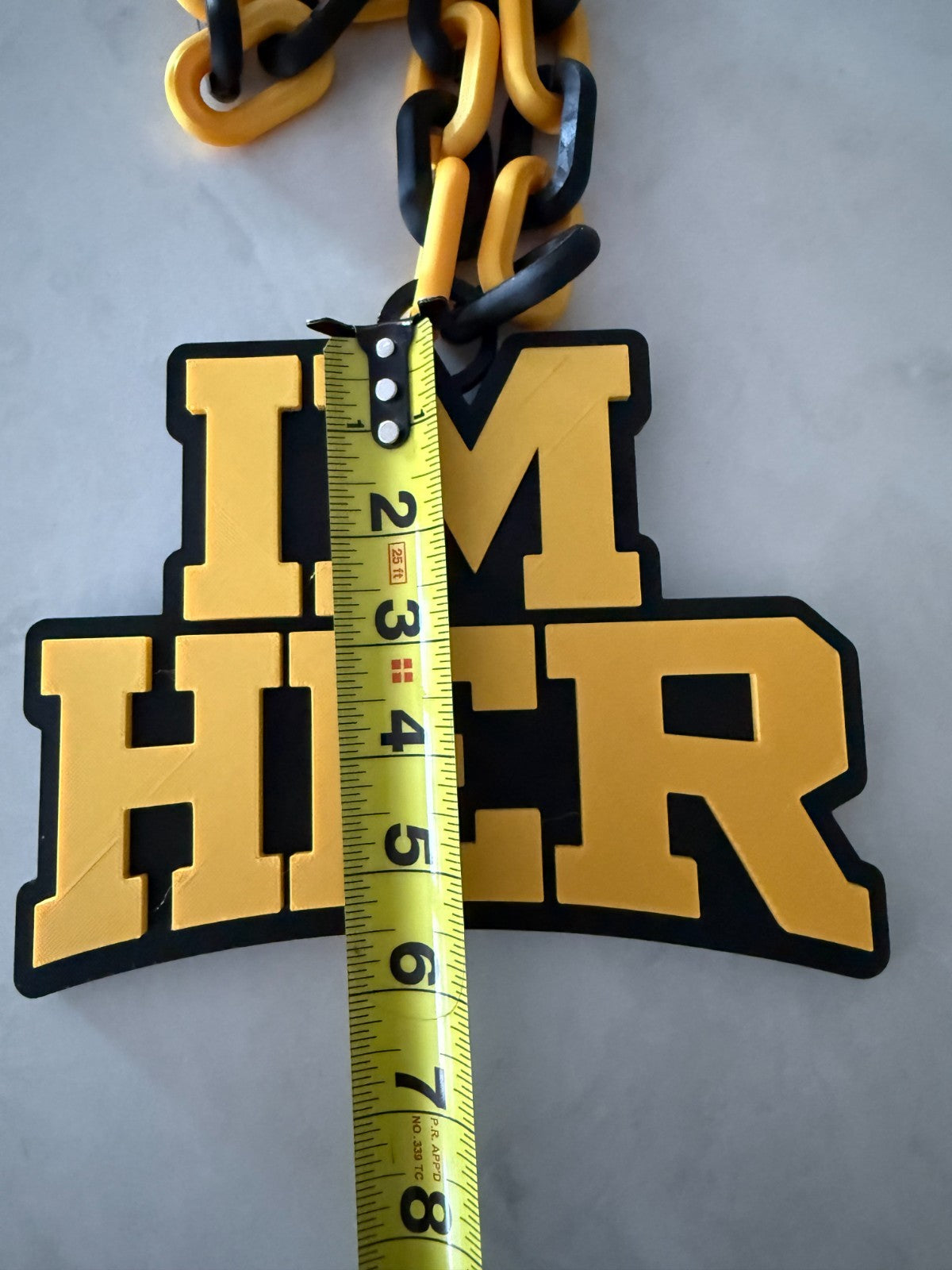 I'm Her Logo Oversized Necklace Hype Chain Handmade 3D Printed