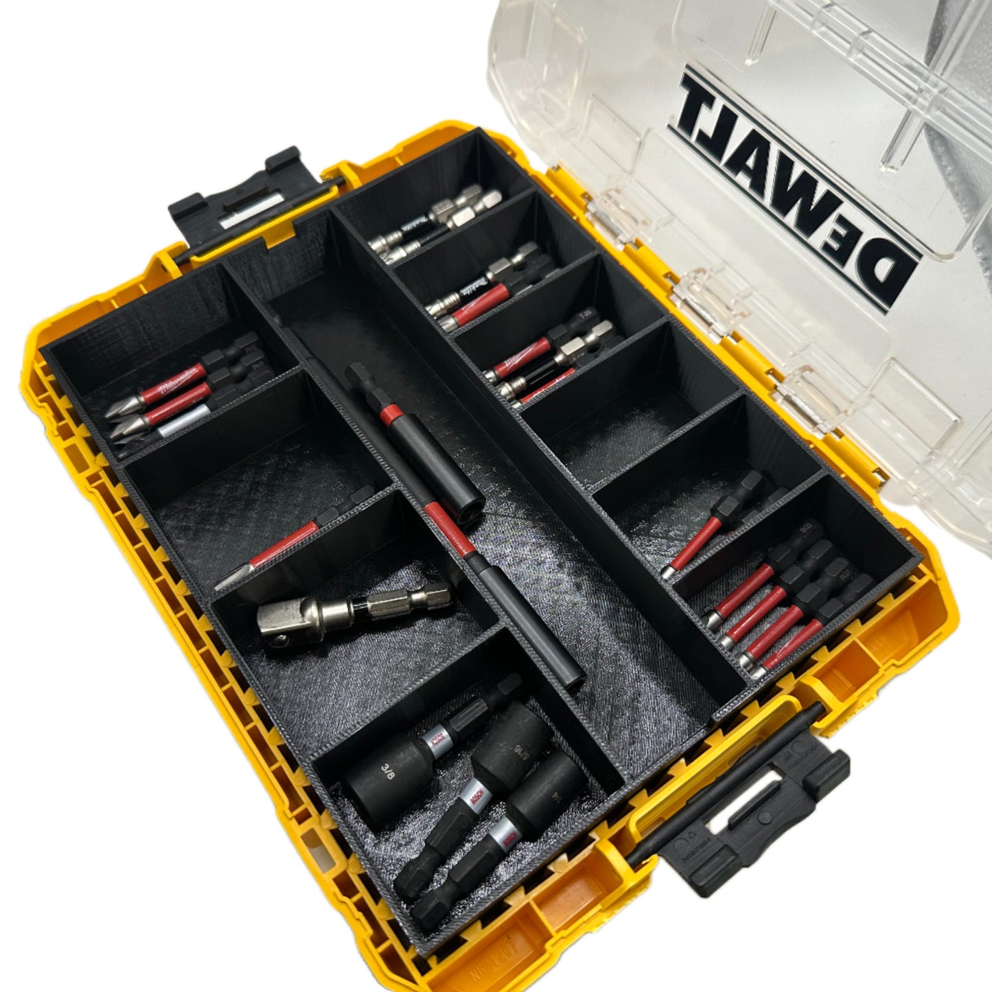 ToolCraft3d Impact Bit Organizer Insert for DEWALT Medium ToughCase (11 comp)