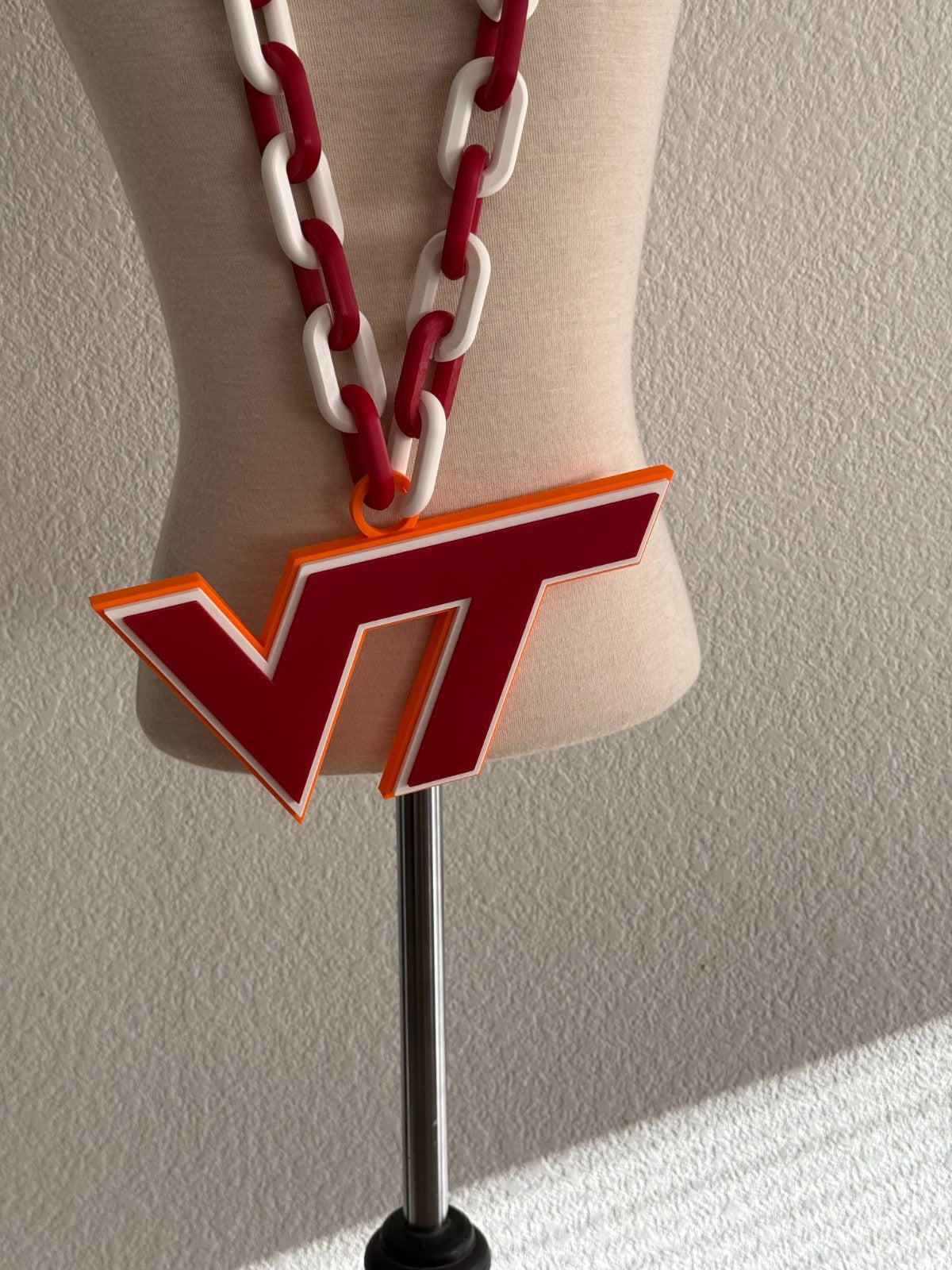 Virginia Tech Hokies Oversized Pride Necklace and Chain