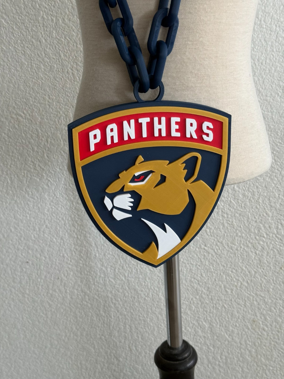 Florida Panthers Logo Oversized Necklace Pendant Chain HandMade 3D Printed