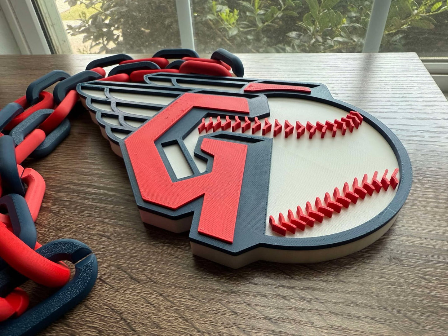 Cleveland Guardians V2 Oversized Necklace, Pendant Chain