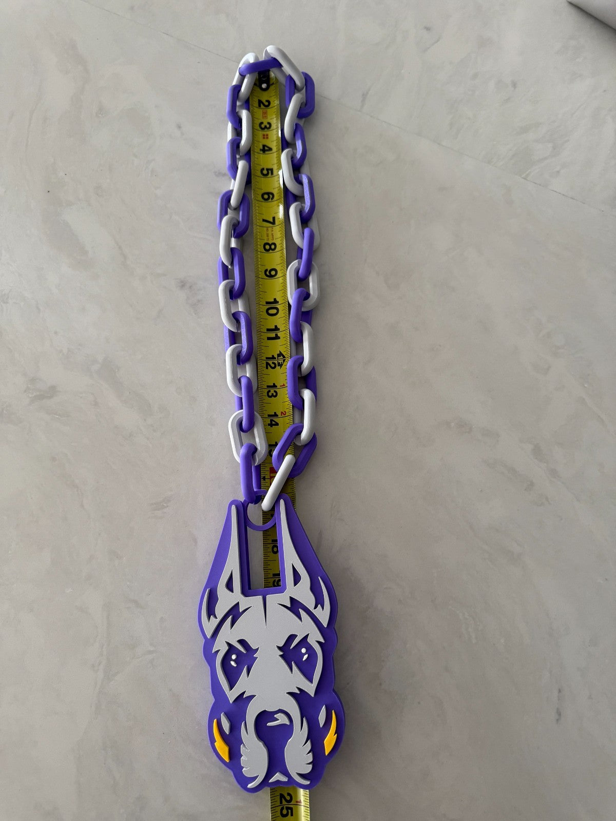 UAlbany Great Danes Oversized Necklace, Hype Chain Handmade 3D Printed