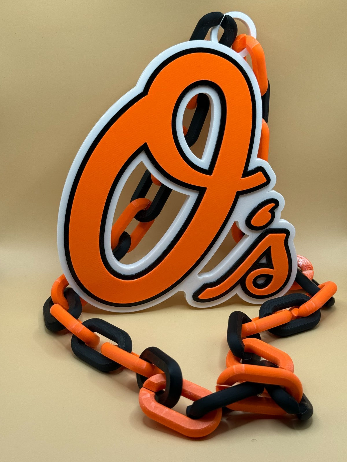 Baltimore Orioles Oversized Necklace Pendant Turnover Chain HandMade 3D Printed
