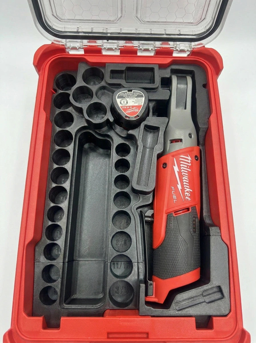 Fits Milwaukee 2557-20 Ratchet & 49-66-7009 Socket PACKOUT Insert (Insert Only)