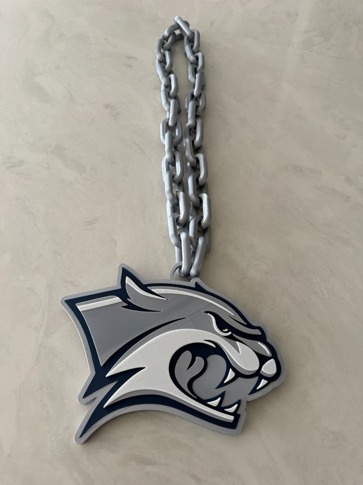 New Hampshire Wildcats Oversized Logo Necklace, Hype Chain Handmade 3D Printed