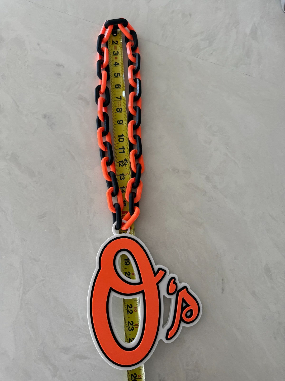 Baltimore Orioles Oversized Necklace Pendant Turnover Chain HandMade 3D Printed