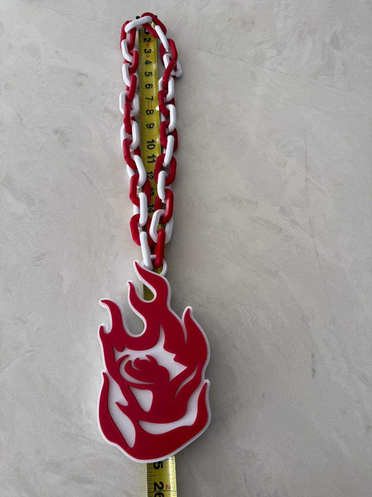 Portland Fire Oversized Logo Necklace, Hype Chain WNBA Handmade 3D Printed