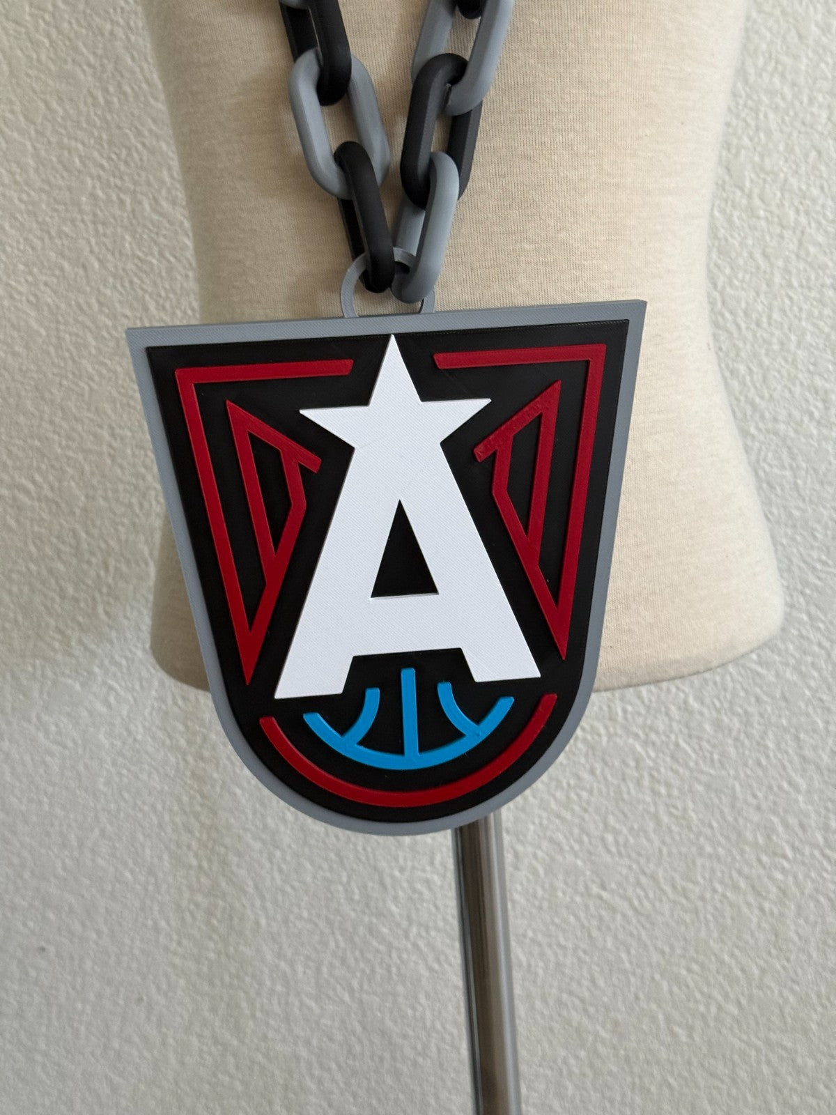Atlanta Dream Oversized Necklace, Hype Chain WNBA HandMade 3D Printed