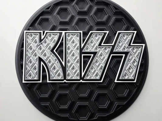 Kiss Wall Art Or Display 3D printed Dimensional Mosaic