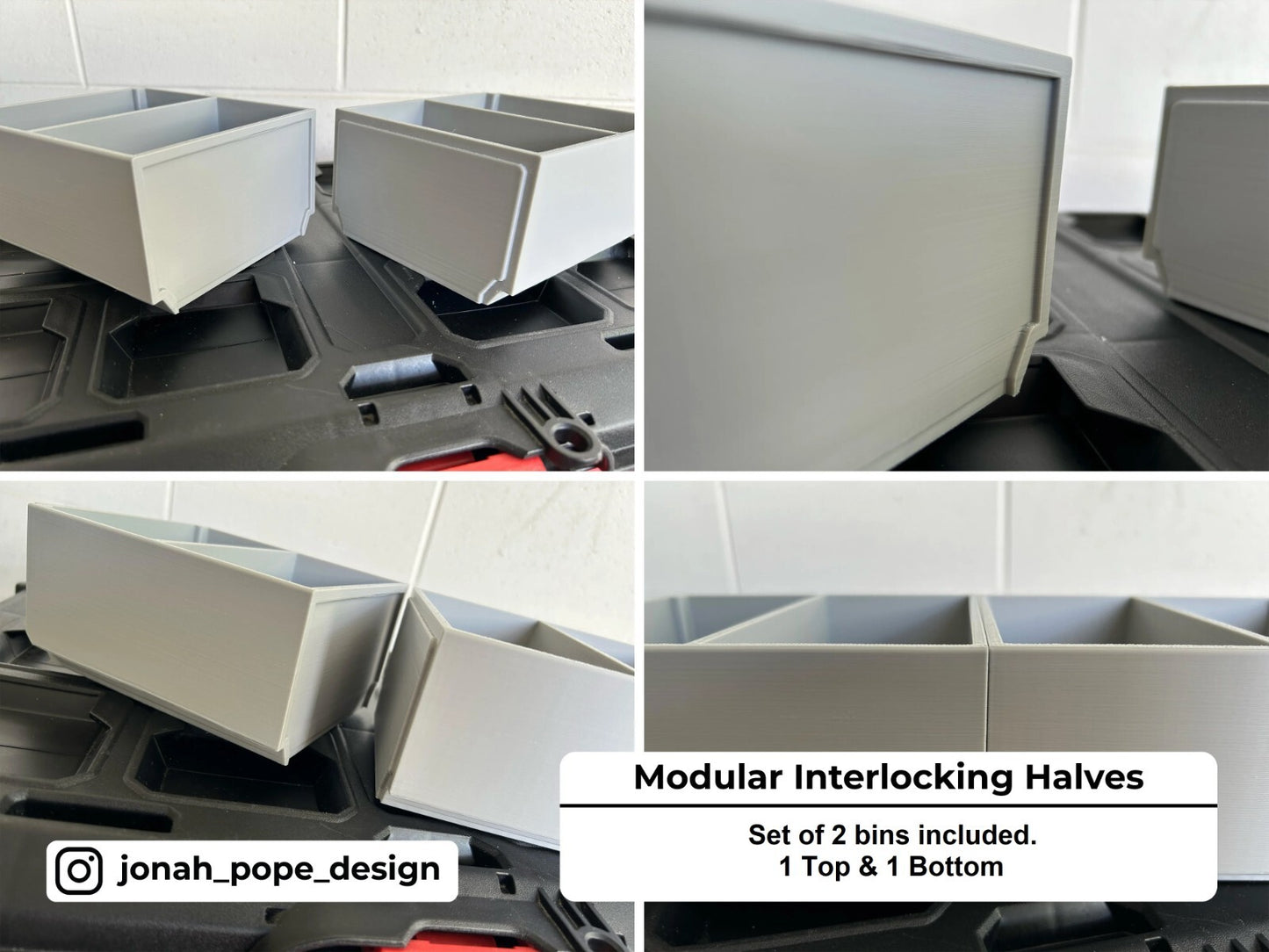 Milwaukee Packout Slimline Tub Storage Insert  | Jonah Pope Design (Insert-only)