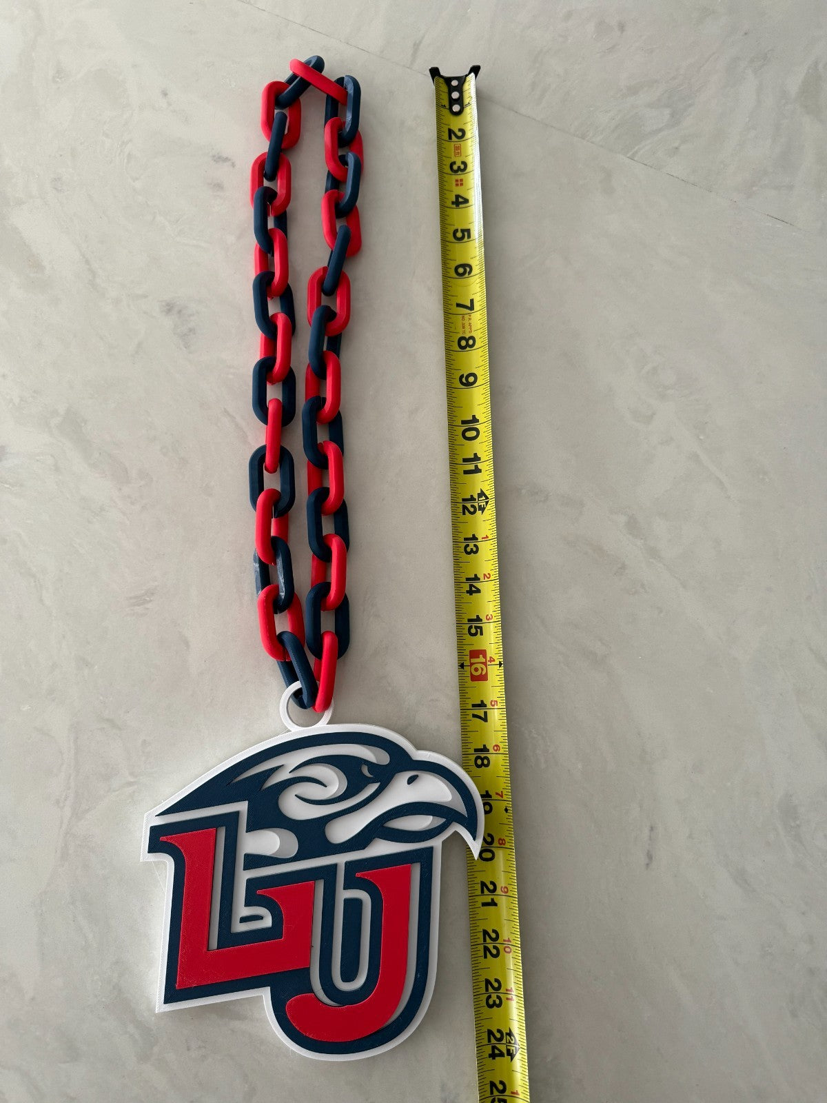 Liberty Flames Logo Oversized Necklace Pendant Hype Chain Handmade 3D Printed