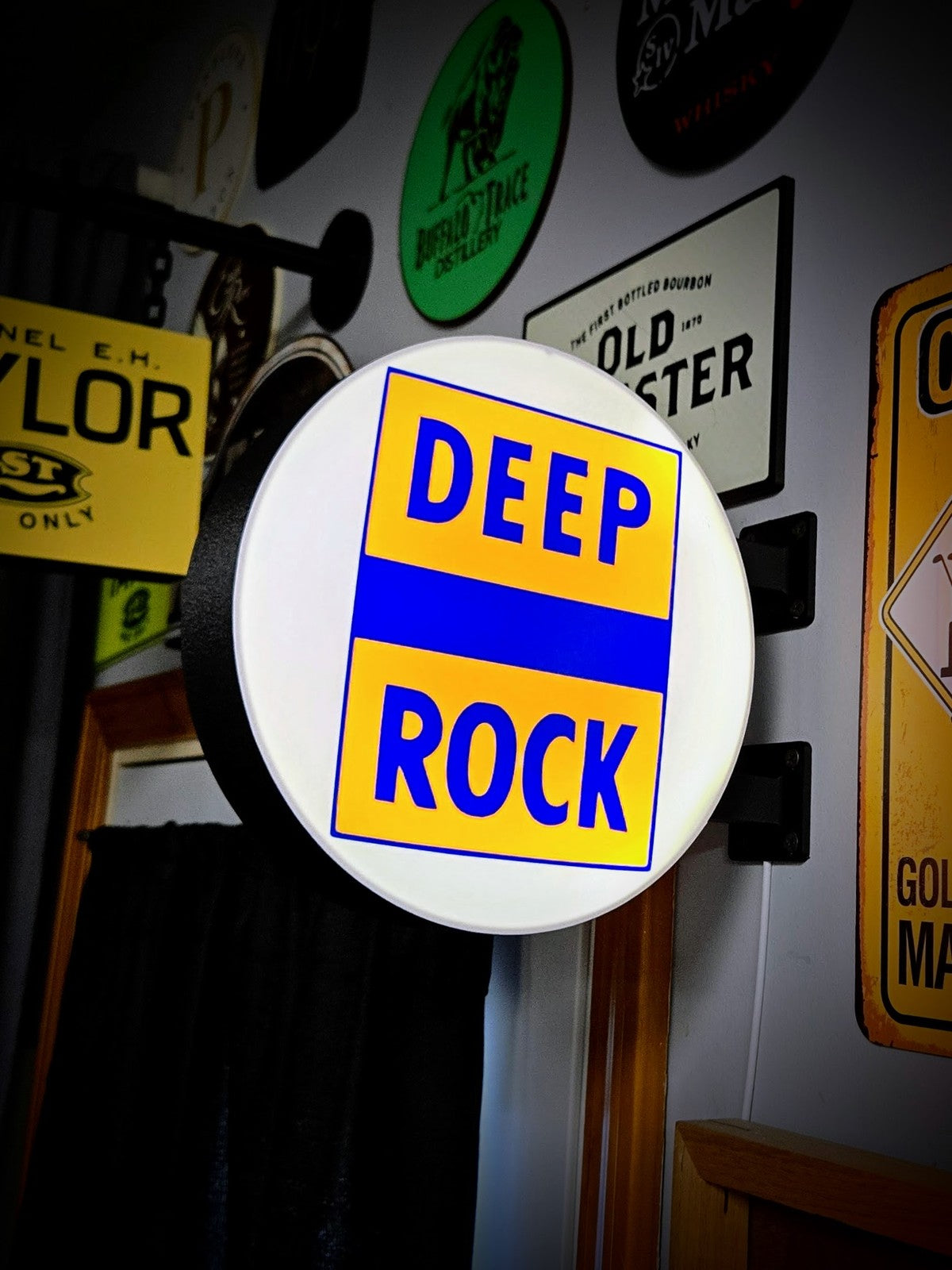DEEP ROCK 12 Inch Light Box LED Sign 3D Printed Wall Decor Man Cave Garage
