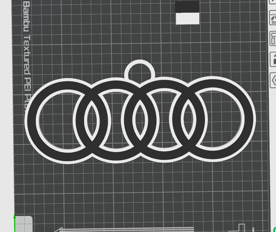 Cars Audi 3D printed Hype chain with 26 Links Per Chain