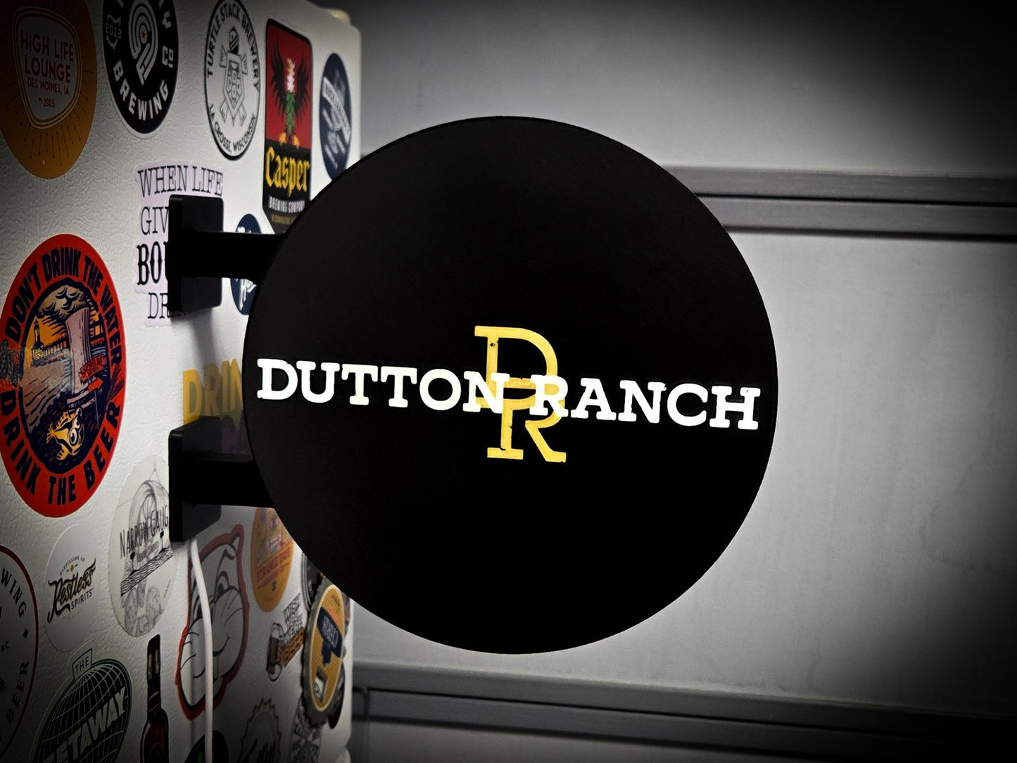 DUTTON RANCH 12 Inch Light Box LED Sign 3D Printed Wall Decor Man Cave Garage