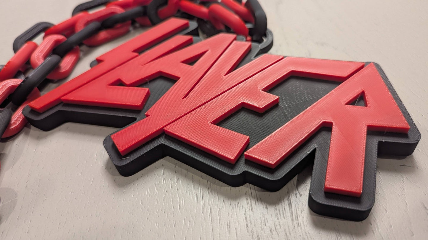 Slayer 3D Logo Sign Wall Desk Shelf Art Pendant Necklace