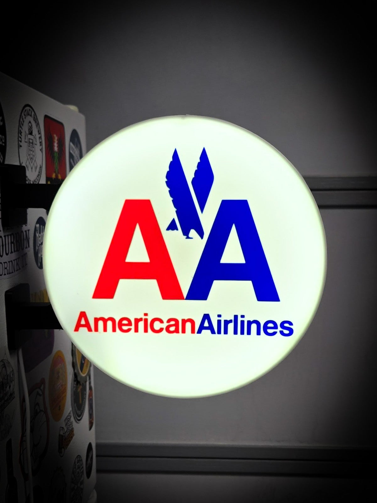 AMERICAN AIRLINES 12 Inch Light Box LED Sign 3D Printed Wall Decor Man Cave