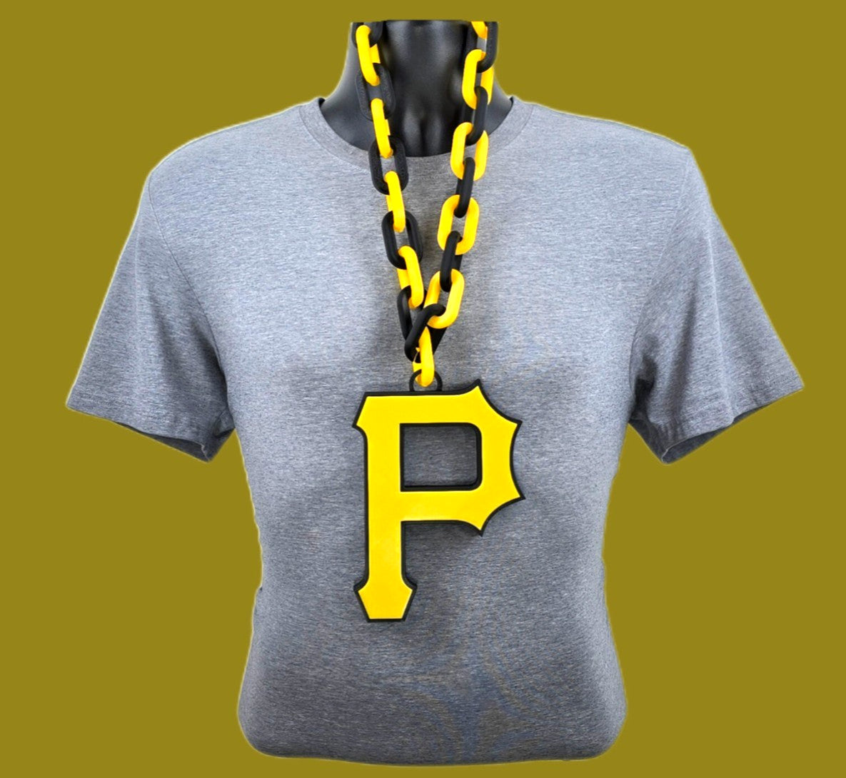 Pittsburgh Pirates Fan Chain MLB Big Logo Oversized Necklace Baseball Game Day