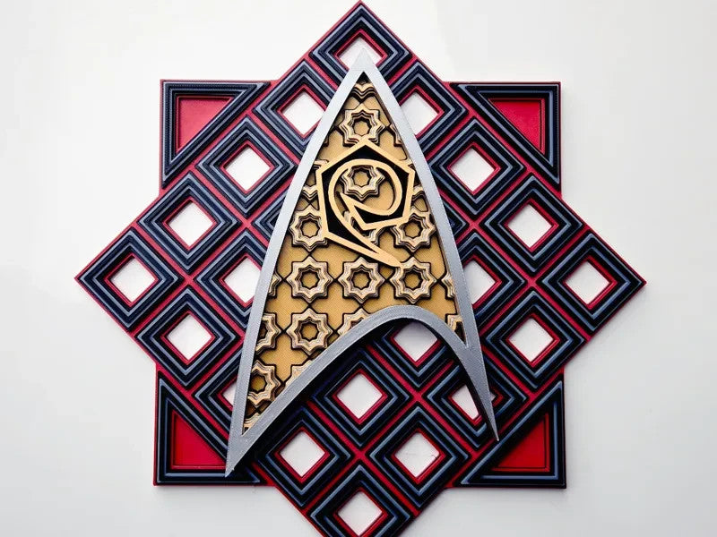 Star Trek Wall Art Or Display 3D printed Grid Mosaic