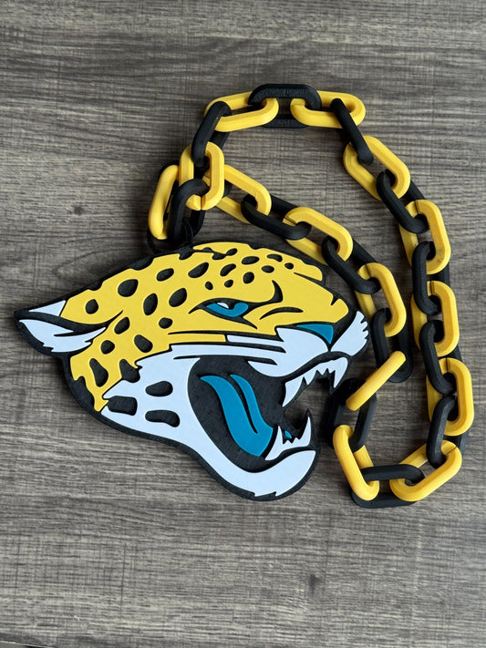 Jacksonville Jaguars Oversized Necklace Chain “Jax. It's Easier Here.”