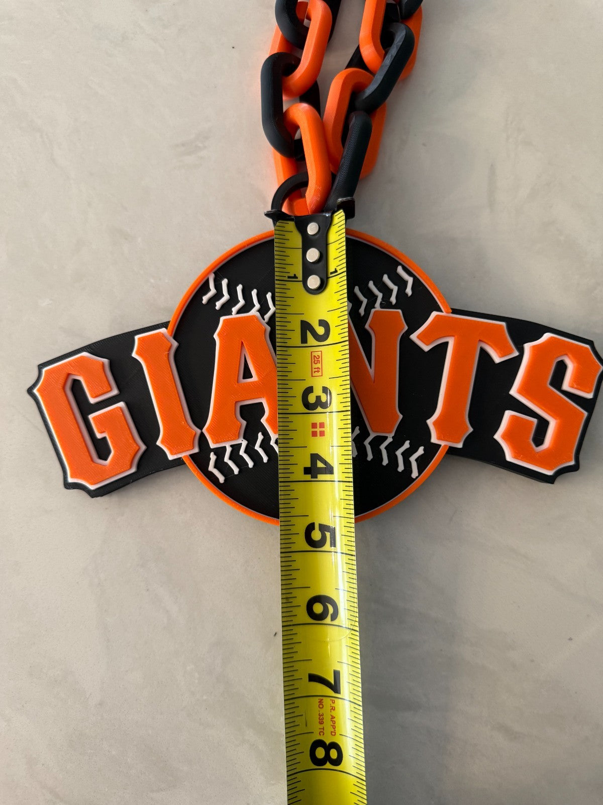 San Francisco Giants Blackout Edition Oversized Hype Necklace & Chain
