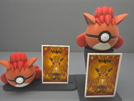 Vulpix Pokeball Display Cards Hughforge 3d Printed CARD ONLY