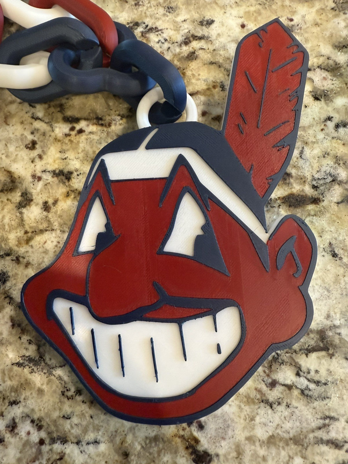 Cleveland Indians Chief Wahoo hype chain. 3d printed. Cleveland guardians