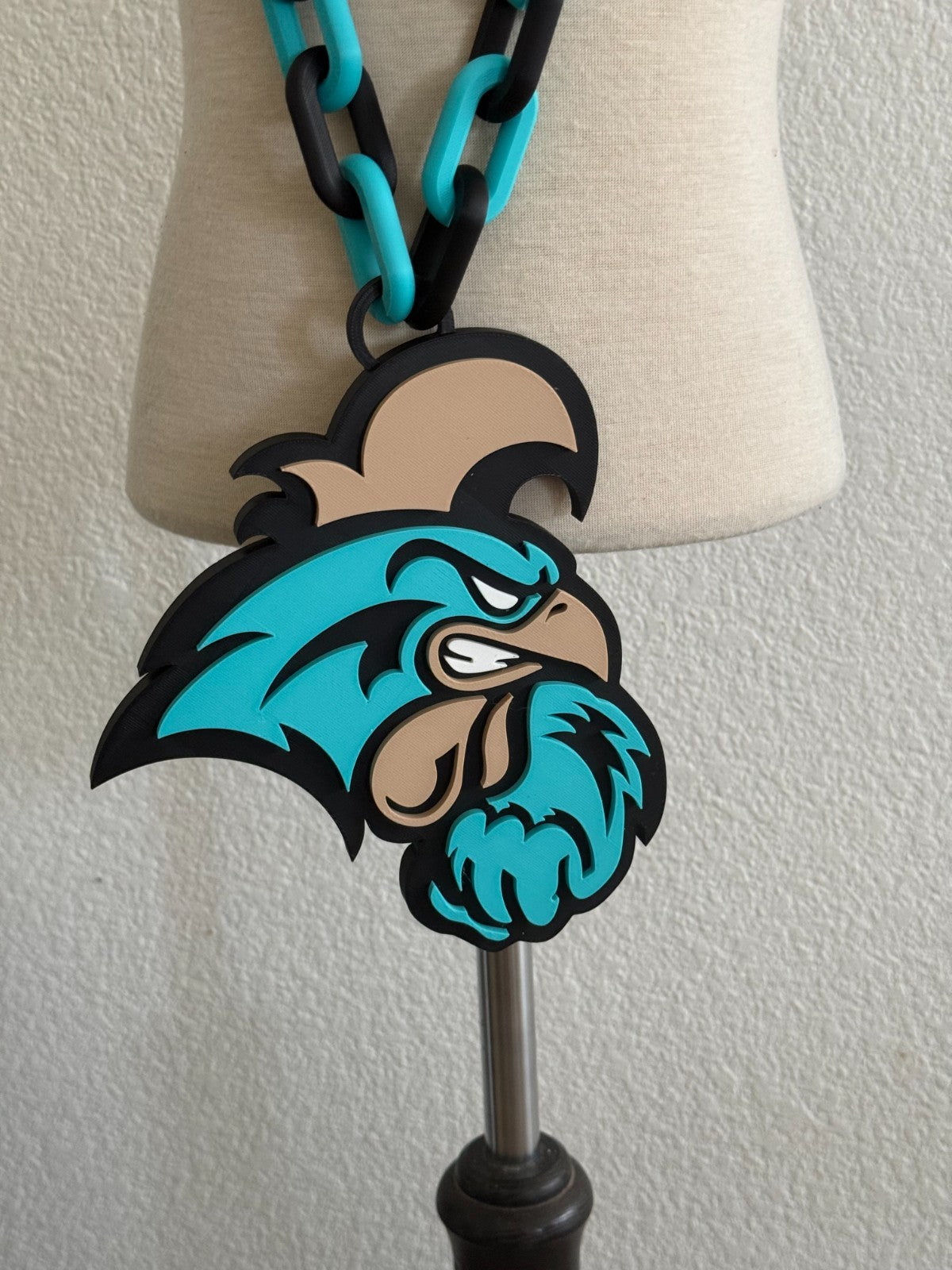Coastal Carolina Chanticleers Oversized Fan Necklace, Hype Chain
