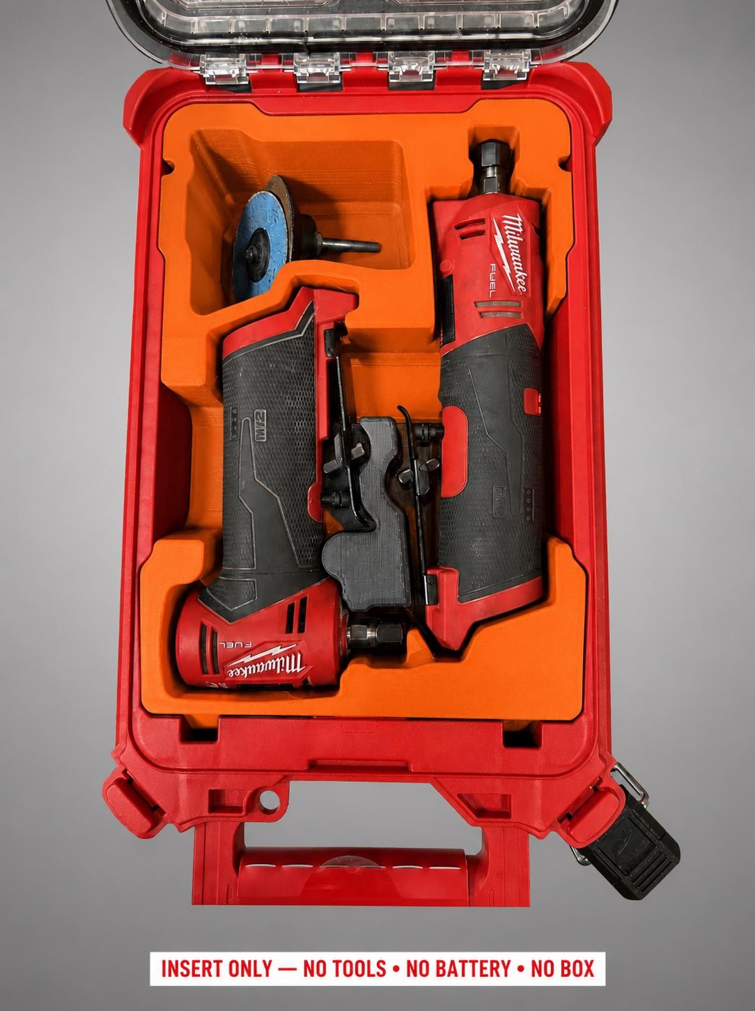 Milwaukee Packout Insert for M12 Right Angle + Straight Die Grinder