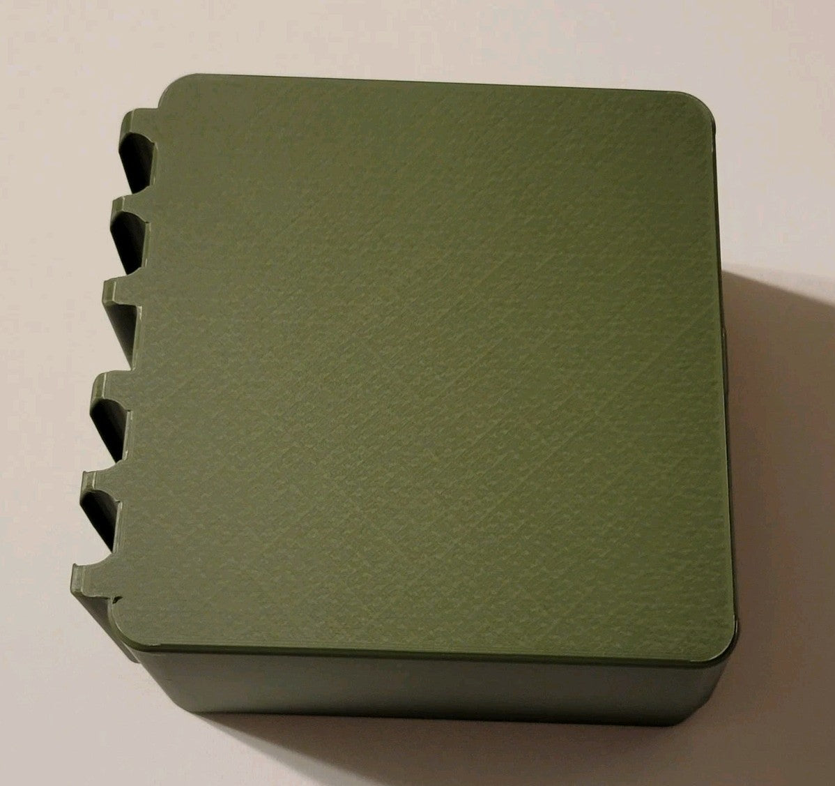 300 Win Mag Ammo Box Snap Lock 80 rd Large 3D Printed Olive Green Gold Pla