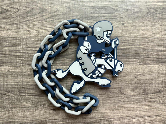 Dallas Cowboys Retro Logo Oversized Necklace, Sports Chain [Made To Order]