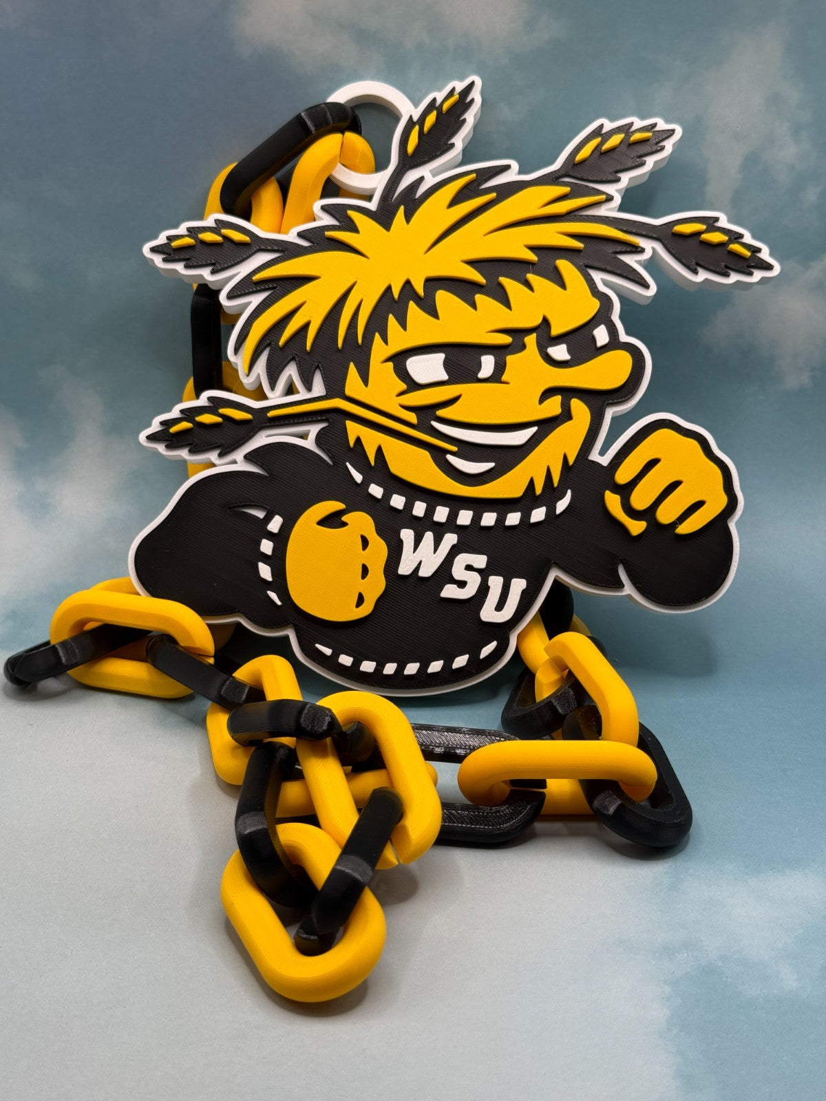 Wichita State Shockers Oversized Necklace  Hype Chain Handmade 3D Printed