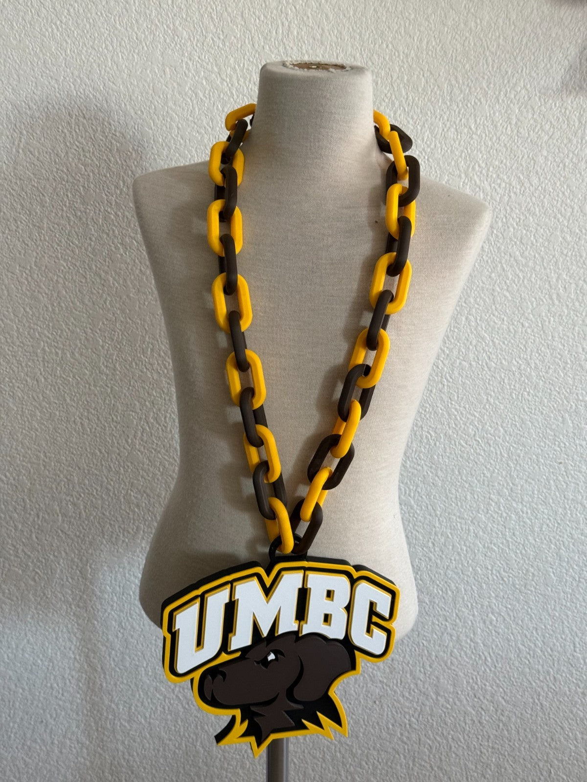 UMBC Retrievers Oversized Necklace, Hype Chain Logo Necklace 3D Printed Handmade