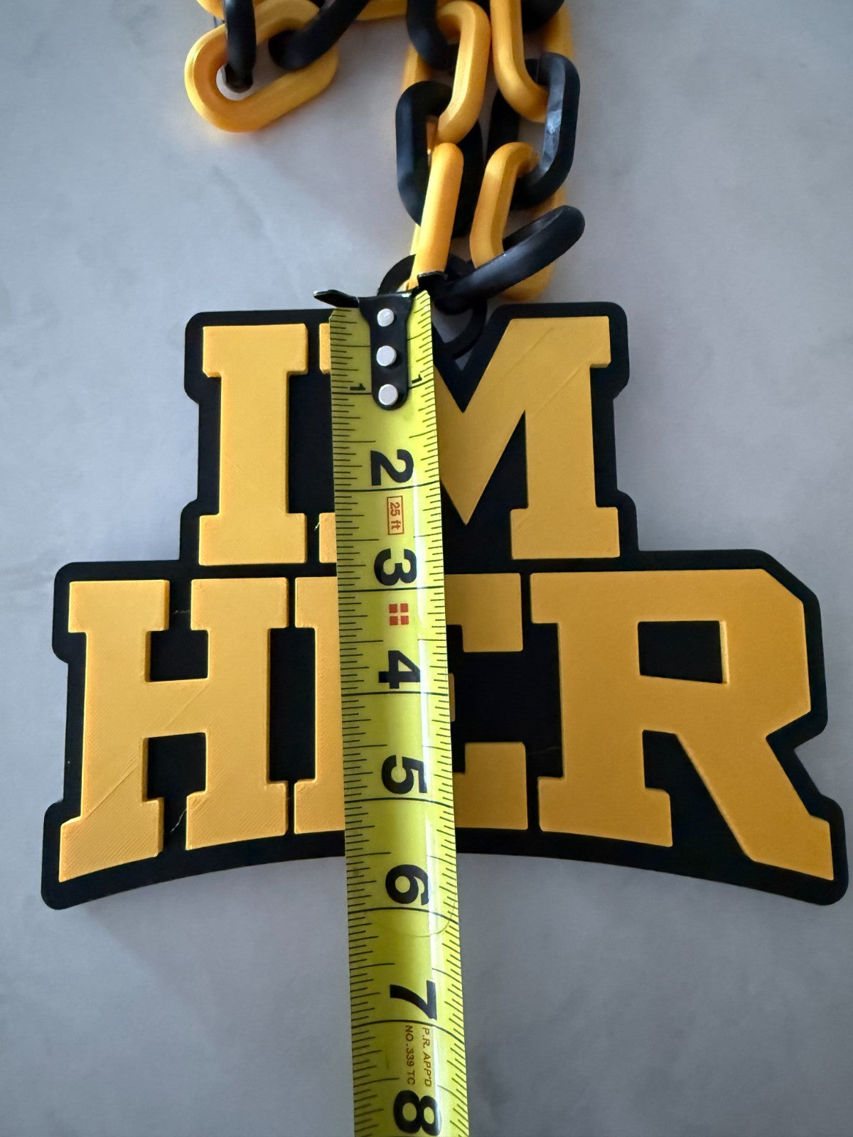 I'm Her Logo Oversized Necklace Hype Chain Handmade 3D Printed