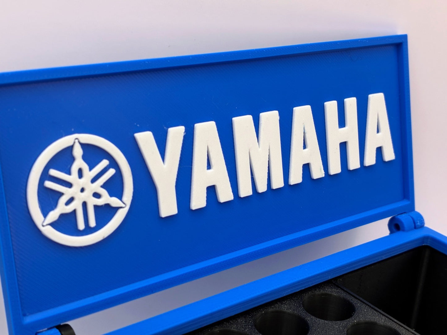 Yamaha Motorsport Inspired Mini Toolbox Pen Holder – Blue Desk Organizer