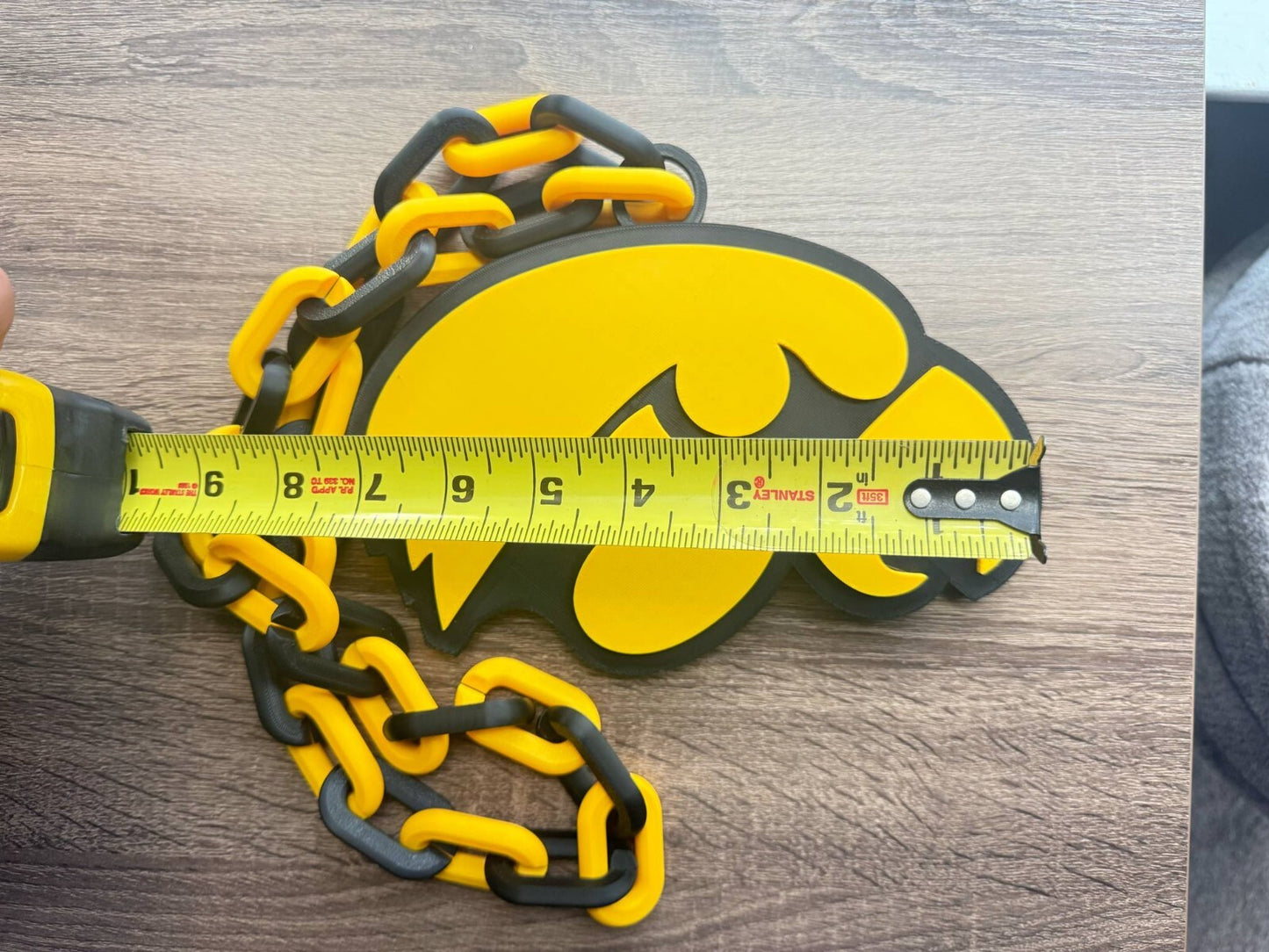 Iowa Hawkeyes Oversized Necklace, Hype Chain Chain [Made To Order]