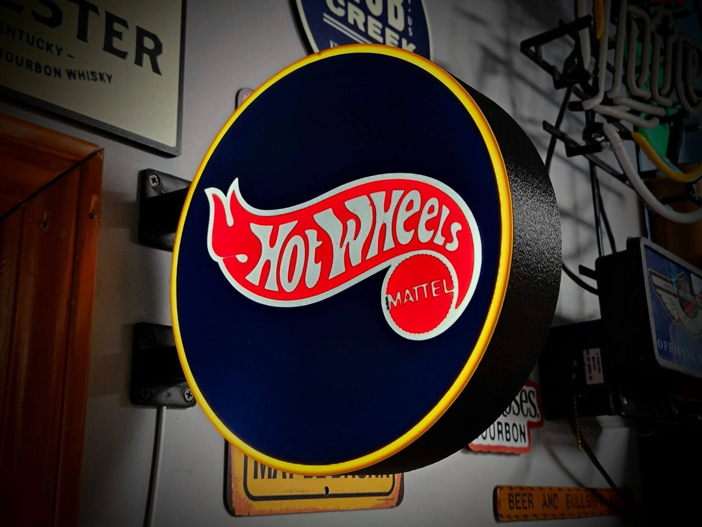 Die-Cast Retro Garage Lightbox 12 Inch Light Box LED Sign 3D Printed Wall Decor