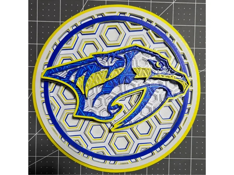 Nashville Predators Wall Art Or Display 3D printed Dimensional Mosaic