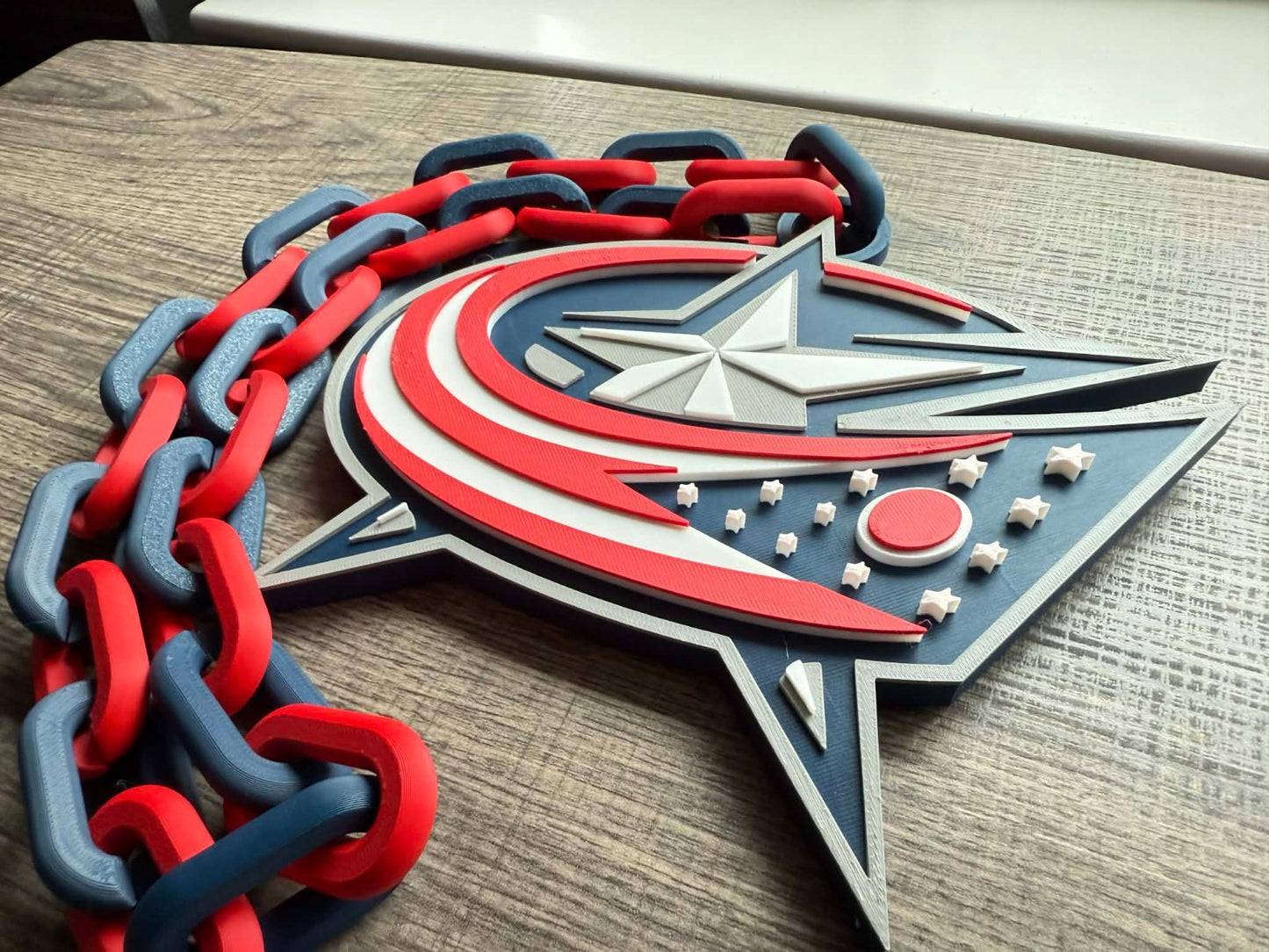 Columbus Blue Jackets Oversized Necklace, Hype Chain [Made To Order]