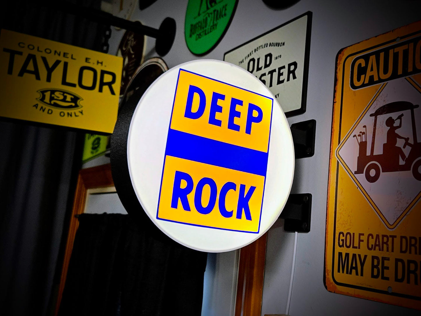 DEEP ROCK 12 Inch Light Box LED Sign 3D Printed Wall Decor Man Cave Garage