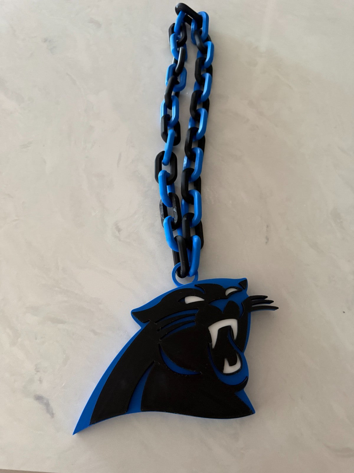 Carolina Panthers Oversized Fan Necklace, Pendant & Chain